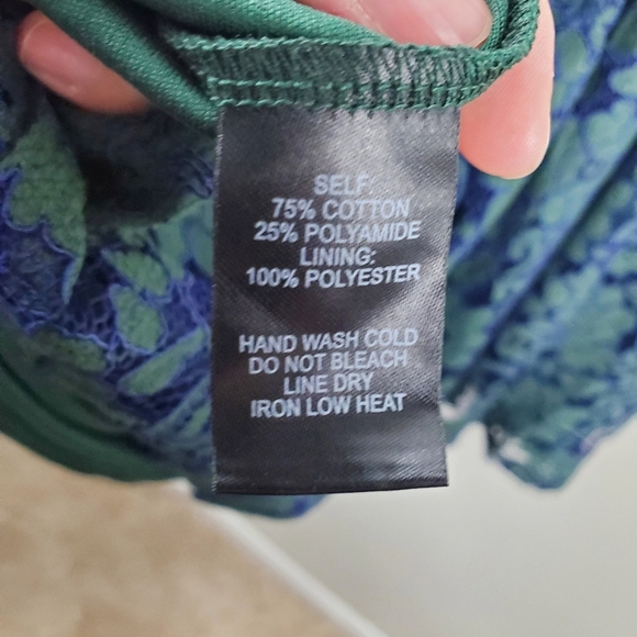 Lulus Blue Green Lace Dress Size XS NWT - Picture 4 of 6